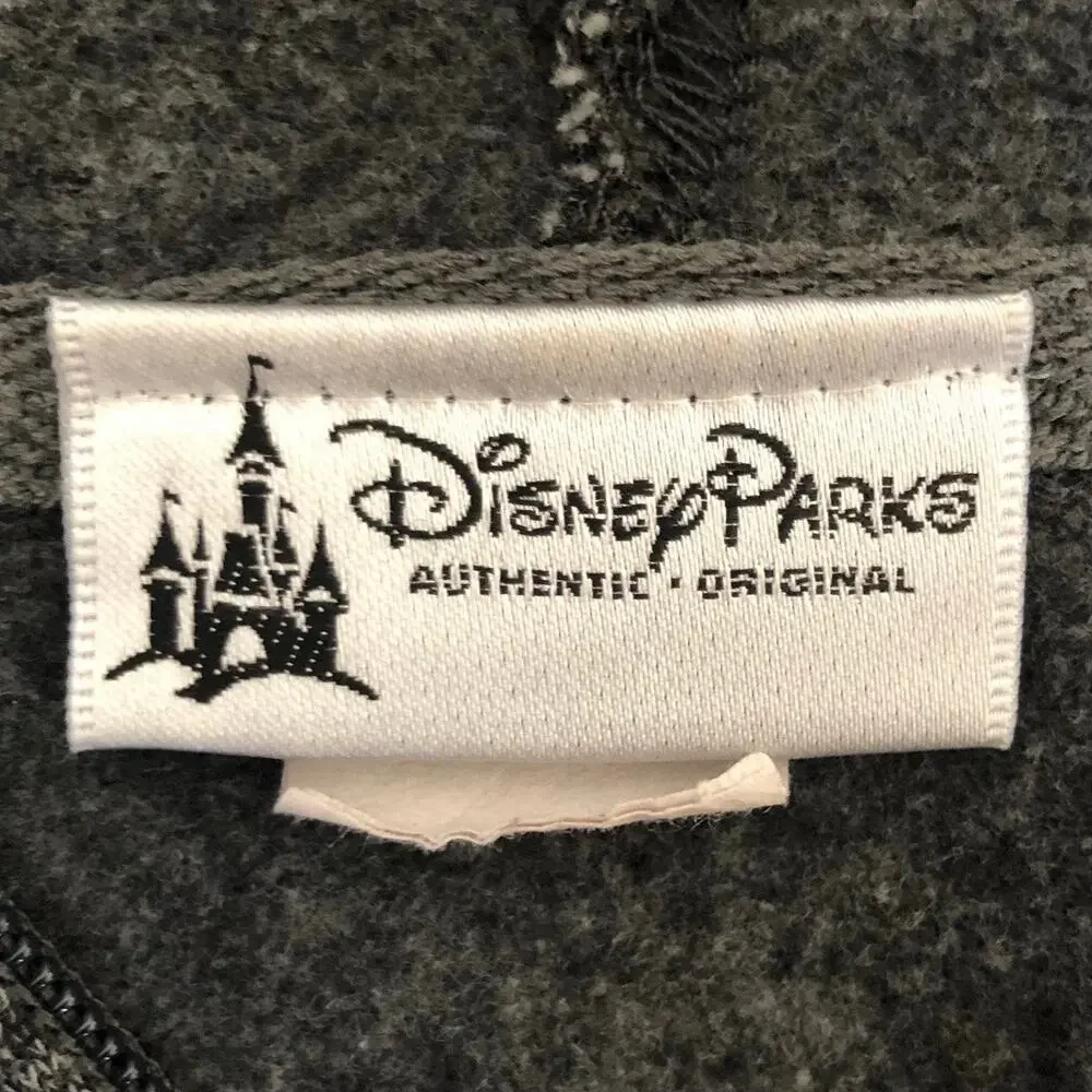 Disney Parks Hoodie Kids XL Gray Mickey Mouse Zip Up Graphic Sweatshirt Unisex